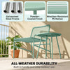 Outsunny 3 Piece Rattan Bistro Set, Outdoor Garden Furniture Set with 2 Chairs, Round Coffee Table for Patio, Balcony, Green