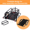HOMCOM Bike Cargo Trailer Bicycle Trailer Cargo Storage Cart w/ Hitch Cycling Camping Luggage Storage Carrier Transport Steel Black