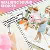 AIYAPLAY Unicorn Stick Horse with Wood Wheels, Real Pony Neighing and Galloping Sounds, Grip Handle, 95 cm, White