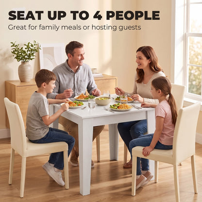 HOMCOM Dining Table for 4 in White
