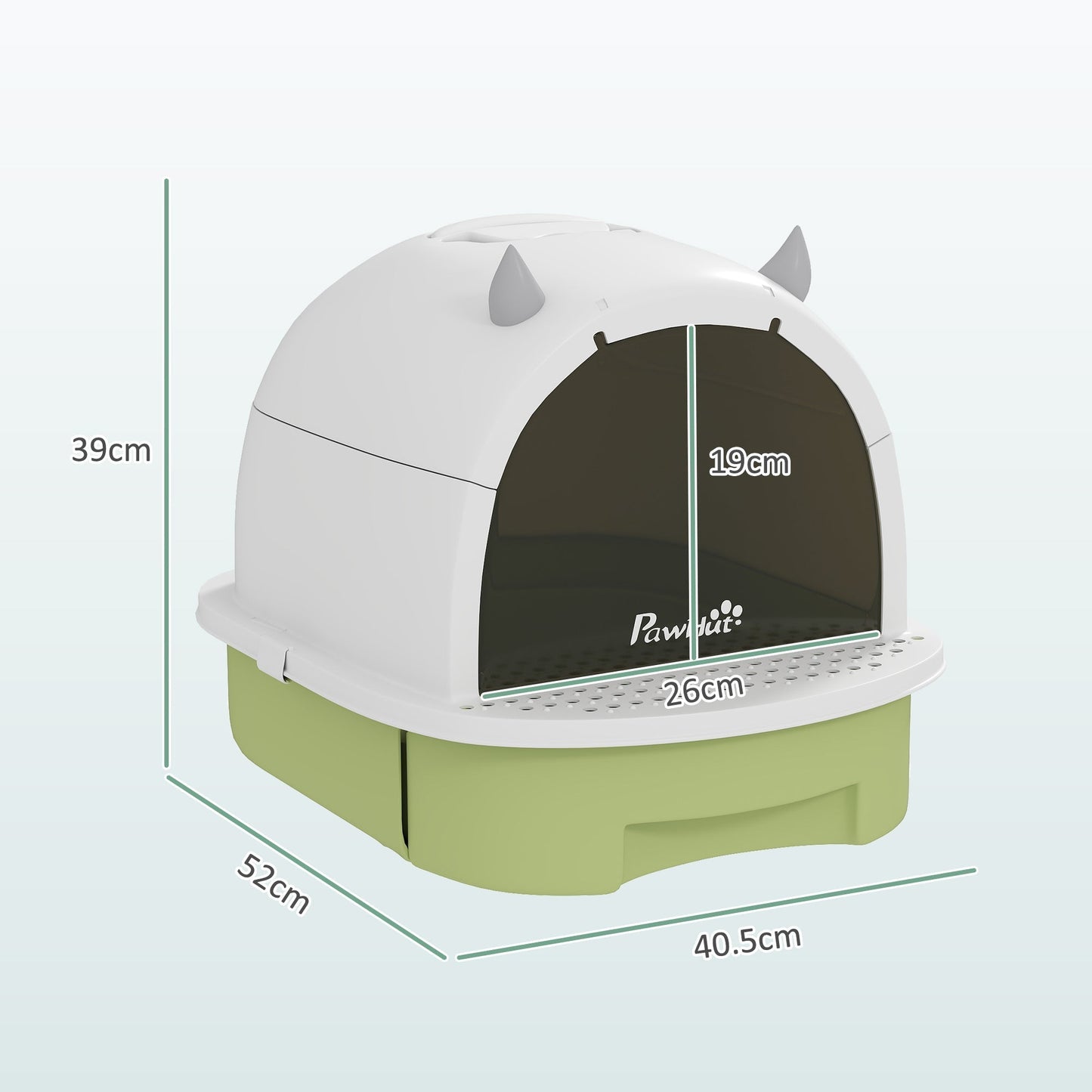 PawHut Enclosed Cat Litter Box w/ Pull-Out Drawer, Scoop, Deodorising Bags for Odour Control, Privacy, Portable, Easy to Clean