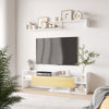 HOMCOM TV Cabinet with Wall Shelf for Wall-Mounted 65