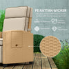 Outsunny 145Â° Reclining Rattan Armchair, with Footrest - Khaki/Beige