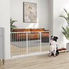 PawHut Adjustable Safety Gate w/ Three Extensions, Four Adjustable Screws, White