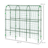 Outsunny 183 cm Tall Metal Garden Trellis, Arch Trellis for Climbing Plants Outdoor with Climbing Net