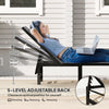 Outsunny Set of Two Reclining Sun Loungers - Grey