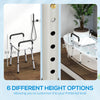 HOMCOM 57-69cm Aluminium Frame Bath Seat