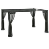 Outsunny 3 x 4m Aluminium Frame Pergola, with Retractable Roof - Dark Grey