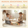 AIYAPLAY Baby Drum Kit, Wooden Kids Musical Instruments with Drums and Xylophone, Gifts for Girls Boys Birthday, Natural