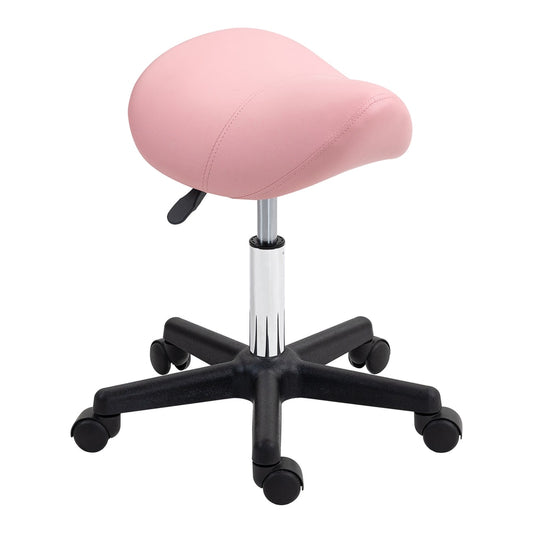 HOMCOM Saddle Stool in Pink