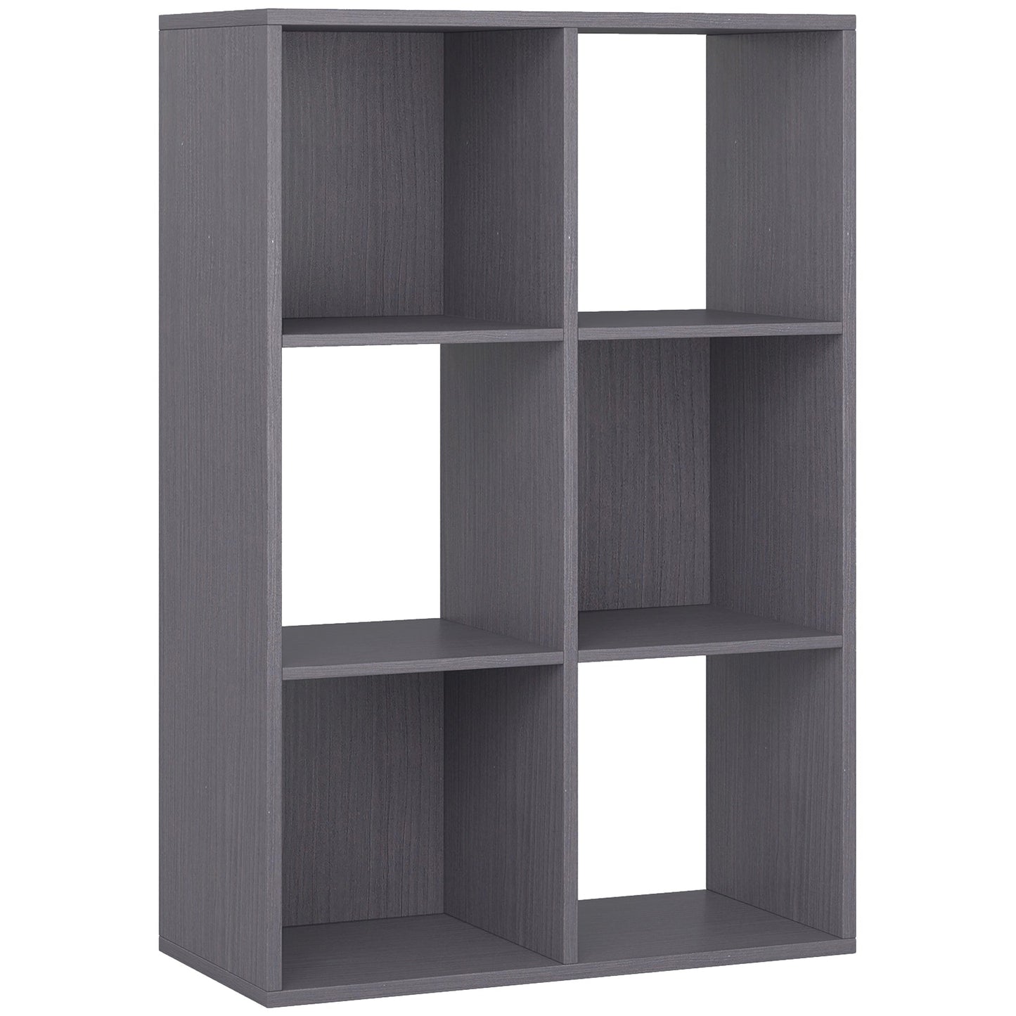 HOMCOM رف كتب 6 مكعبات - رمادي