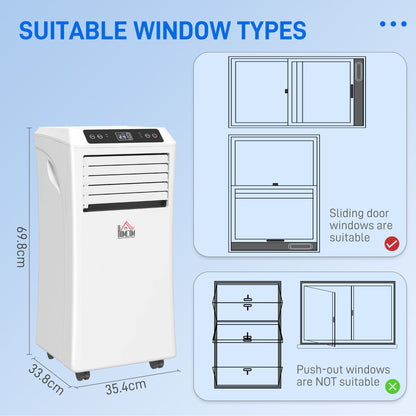 HOMCOM 9000 BTU Air Conditioning Unit in White