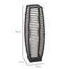 Outsunny Rattan Solar Floor Lamp, 68cm Tall Outdoor Garden Lantern Pathway Light & Decorative Lighting with Auto On/Off LED Lights, IP44, for Porch, Yard, Courtyard, Deck, Grey