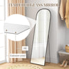 HOMCOM 162cm Aluminium Frame Standing Mirror - Black