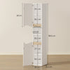 HOMCOM Tall Slim Bathroom Cabinet with 2 Doors, 2 Shelves - White