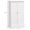 HOMCOM Freestanding Multi-Storage Kitchen Cupboard with Adjustable Shelves White