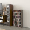 HOMCOM Set of Two 102 CD Storage Units - Dark Wood-Effect