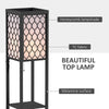 HOMCOM Three-Shelf Standing Lamps Set of 2 - Black