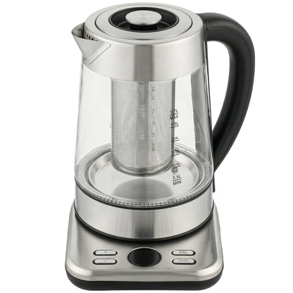 HOMCOM Electric Kettle, 1.7L Fast Boil 3KW Water Kettle with UK Strix Thermostat, Tea Infuser, Keep Warm Function
