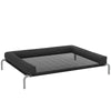 PawHut Elevated Dog Bed with Removable Bolsters, Raised Dog Bed for Large Breeds, Portable Indoor & Outdoor Pet Cots, Black