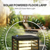 Outsunny Garden Rattan Lamp, 68 cm Solar Rattan Floor Lamp, Solar Garden Light with Auto On/Off LEDs, IP44 Waterproof, Black