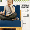 Outsunny Two Piece Seat Pallet and Back Cushions - Navy Blue