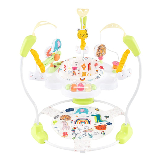 Baby Stationary Activity Center with a 360 degree rotating seat and hanging toys