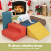6-Piece Baby Climbing Blocks with Skin-Friendly Chenille Fabric-Multicolor