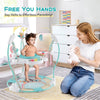Baby Stationary Activity Center with 360° Rotary Seat and 3 Adjustable Heights for 6 Months+-Blue