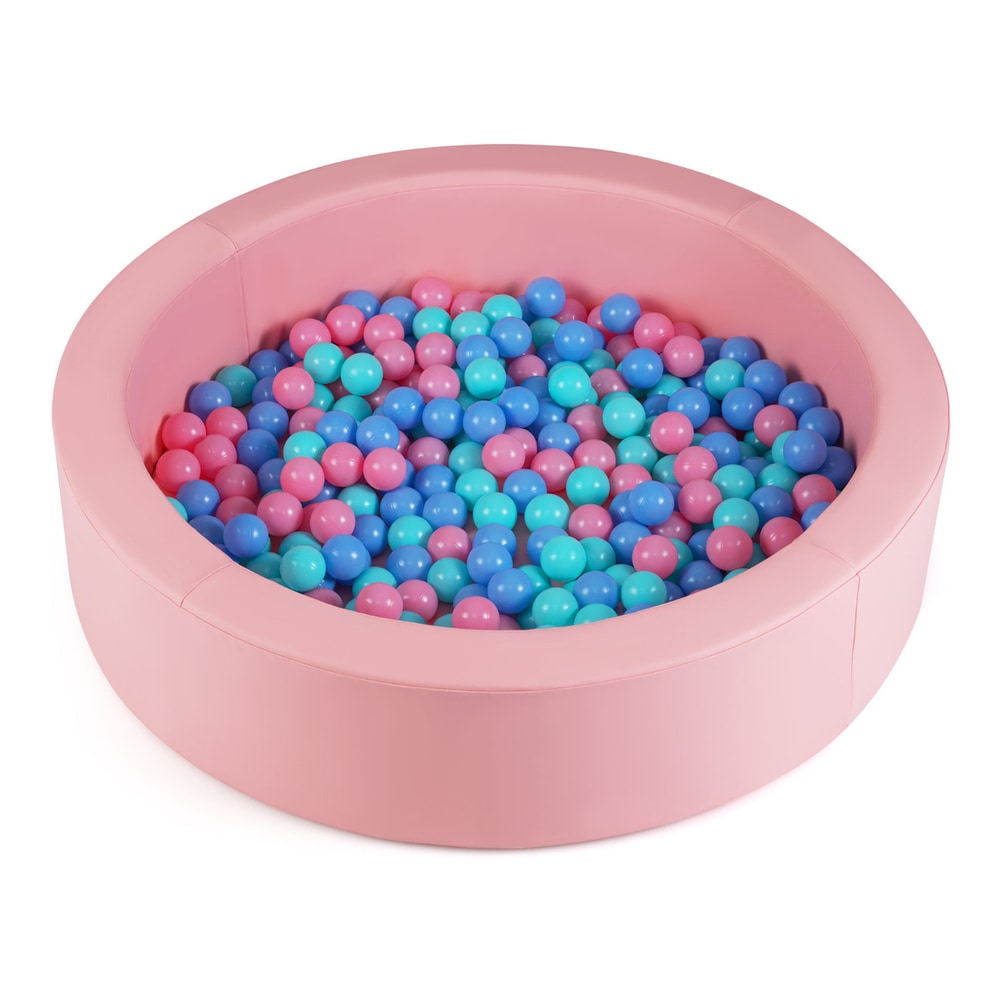 Ball Pit for Toddlers Baby Foam Ball Pit with ocean balls in pink