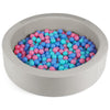 Ball Pit for Toddlers Baby Foam Ball Pit with Ocean Balls Soft Round Kids Ball Pool-Grey