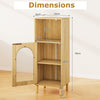 Bathroom Floor Cabinet with Adjustable Shelf for Hallway Living Room-Natural