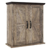 Bathroom Wall Cabinet with 2 Doors and Adjustable Shelves-Rustic Brown