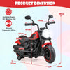 6V Kids Ride On Motorcycle with Training Wheels and Headlight for Toddlers-Red