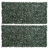 Outsunny 2-Piece Artificial Leaf Hedge Screen Privacy Fence Panel for Garden Outdoor Indoor Decor, Dark Green, 3M x 1.5M