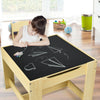 Children's Table and Chair Set with Storage Boxes-Beige
