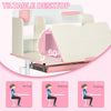 HOMCOM Kids Desk and Chair Set, with Storage Shelves, Washable Cover, for Ages 3-12 Years - Pink
