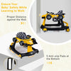 4-in-1 Baby Push Walker with Adjustable Height and Speed-Yellow