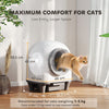 PawHut 80L Extra Large Self Cleaning Cat Litter Tray with APP Control, Safety Protection, Odor Removal, Rubbish Bag for Multiple Kittens