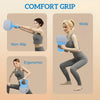 SPORTNOW 12KG Soft Kettlebell, Kettlebell with Non-Slip Handle for Home Gym, Weight Lifting, Strength Training, Light Blue/Grey