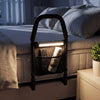 Bed Rails with Motion Sensor Light and Storage Pocket for Elderly Adults-Black