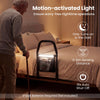 Bed Rails with Motion Sensor Light and Storage Pocket for Elderly Adults-Black