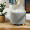 HOMCOM 40.5L Teddy Fleece Storage Ottoman - Grey