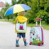 2 Pieces Kids Luggage Set with Carry-on Suitcase and Backpack-Forest