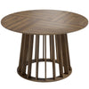 HOMCOM Dining Table for 4-6 People Modern Kitchen Table with Slatted Base 120 cm Round Light Walnut