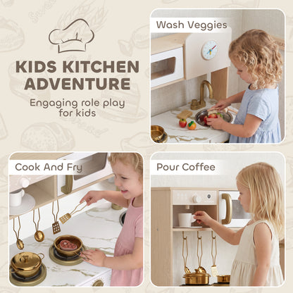 AIYAPLAY Play Kitchen in White