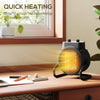 HOMCOM 2000W Portable Ceramic Electric Heater with Fan - Black