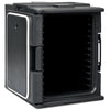 Front-Loading Insulated Food Pan Carrier for 6 Full-Size Pans-Black