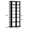Extra Wide Wooden Vertical Shoe Rack with 7 Shelves-Black