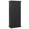 4 Door Freestanding Kitchen Pantry Buffet Cabinet-Black